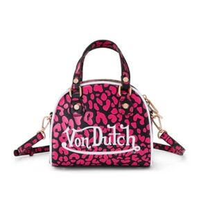 Von Dutch Pink Leopard Print Women's Bag